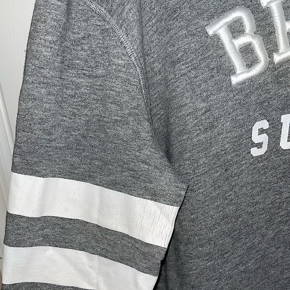 SuperDry Cropped Brooklyn Hoodie Sweatshirt in Light Grey — XL - Picture 5 of 8